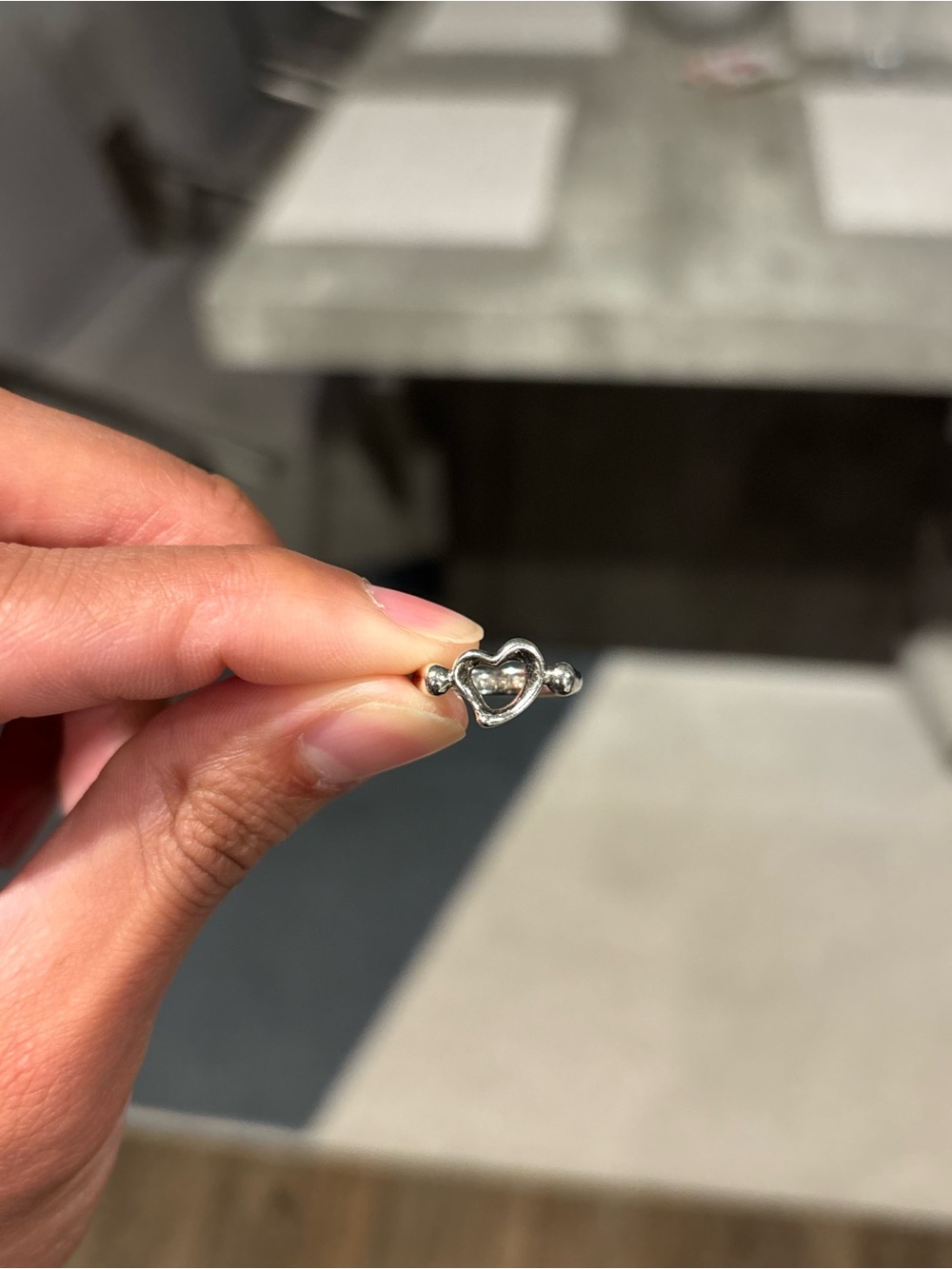 Tiffany & Co. Elsa Peretti Open Heart Ring | 925 Silver | 4